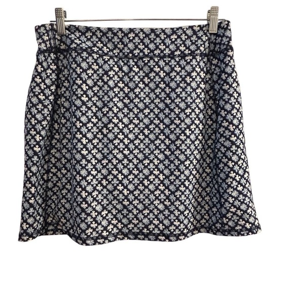 Lands' End Women's Floral Skort Blue Size M Built-in Shorts Casual Golf - Picture 1 of 10